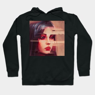 Baffled - Glitch Art Porttrait Hoodie